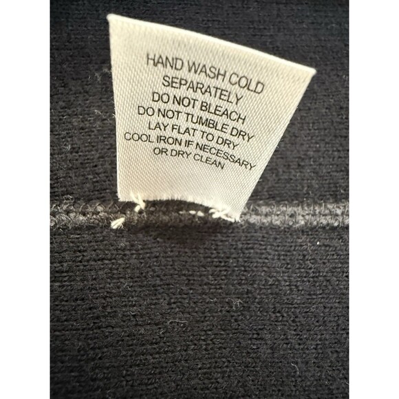 OST Charcoal Gray Cotton Cashmere Knit Blazer Jacket Soft Minimalist Women’s M - Picture 7 of 9